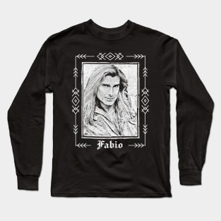 Fabio // 80s Style Punksthetic Design Long Sleeve T-Shirt